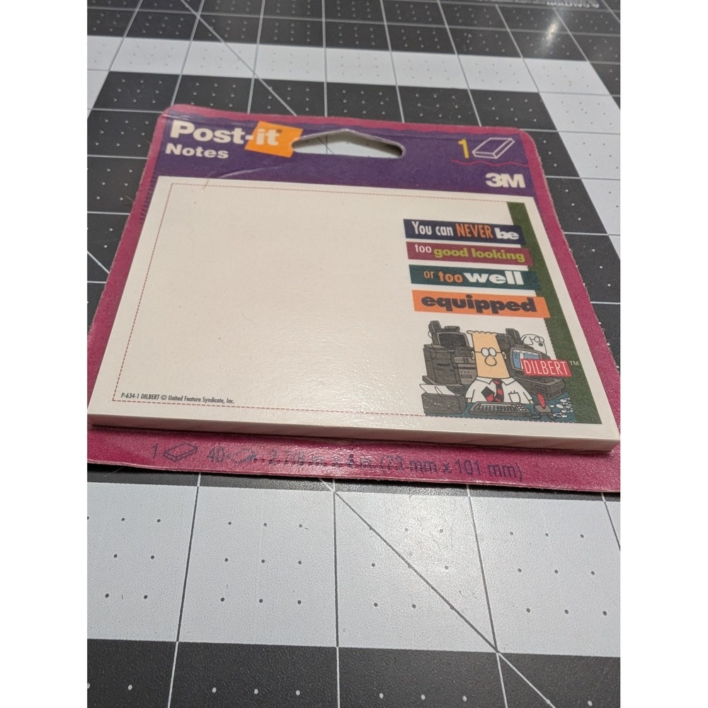 Dilbert Post-it Notes 3M‎ Office Humor Stationery 40 Sheets 1996 sealed